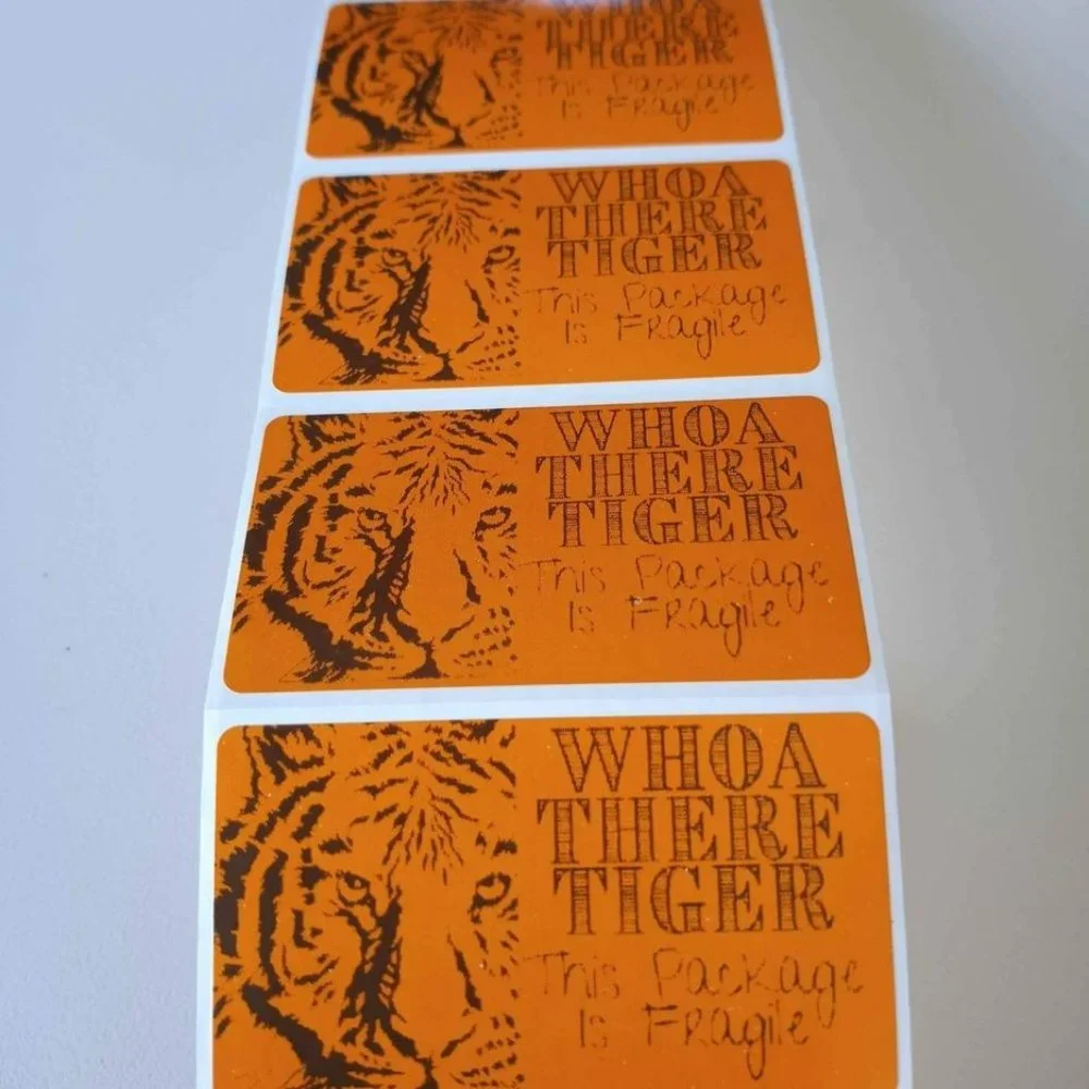 💙100 Tiger- Shipping Labels Thermal Packaging Stickers 2.25